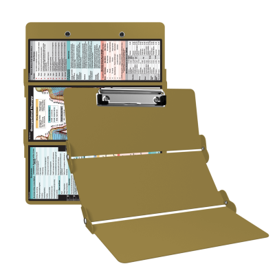 WhiteCoat Clipboard® Trifold - Tactical Brown Occupational Therapy Edition